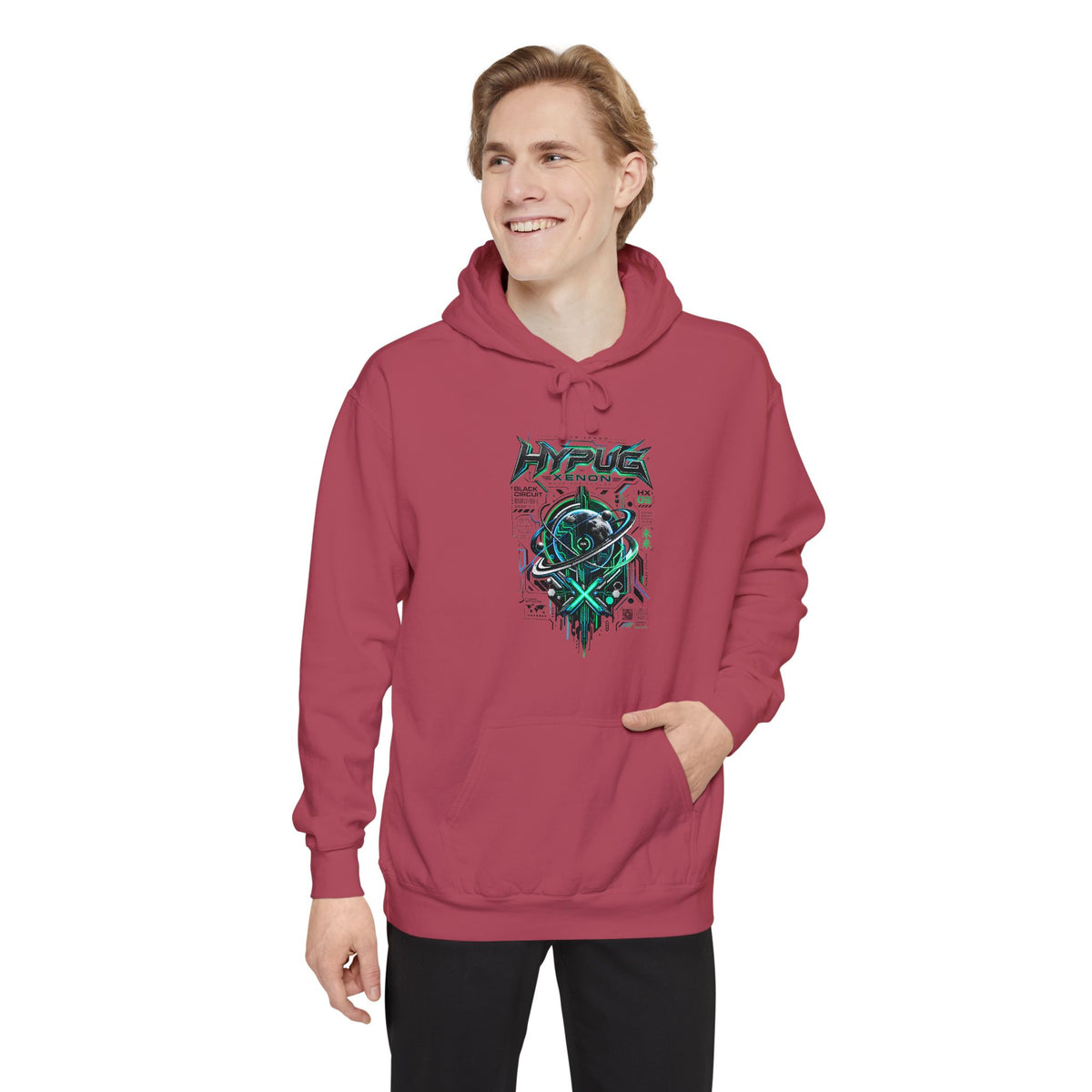 HYPUG XENON BLACK CIRCUIT Hoodie — DROP 01