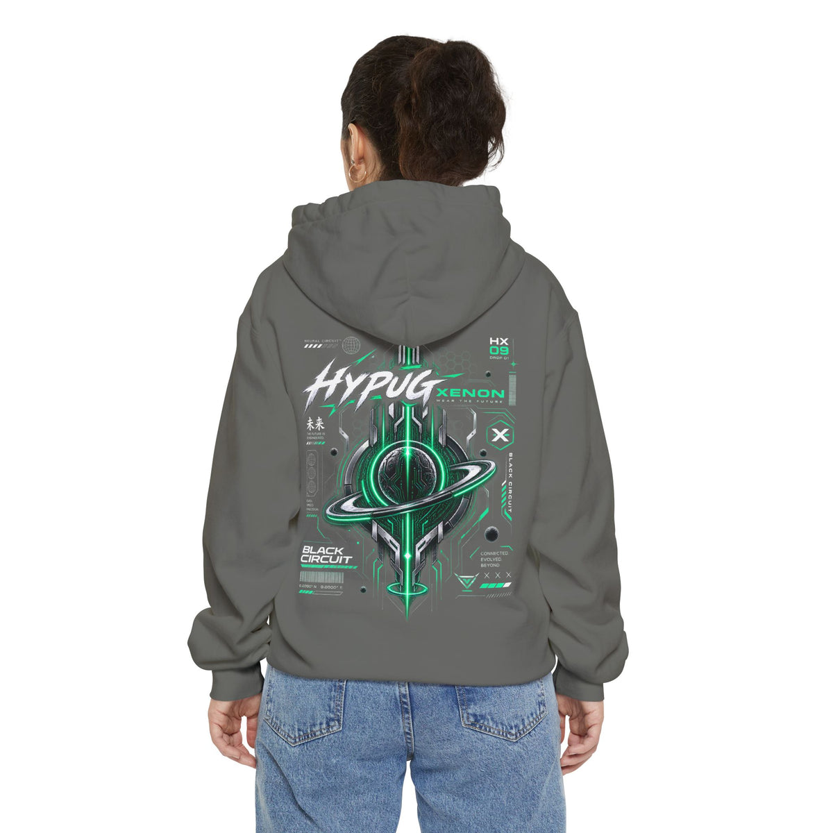 HYPUG XENON BLACK CIRCUIT Hoodie — DROP 01