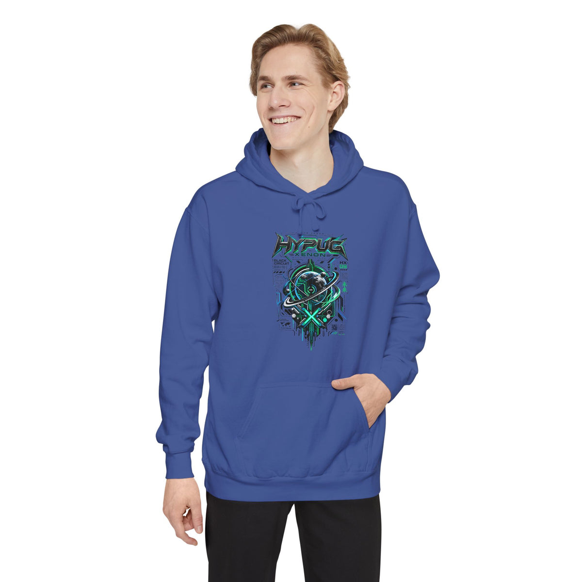 HYPUG XENON BLACK CIRCUIT Hoodie — DROP 01