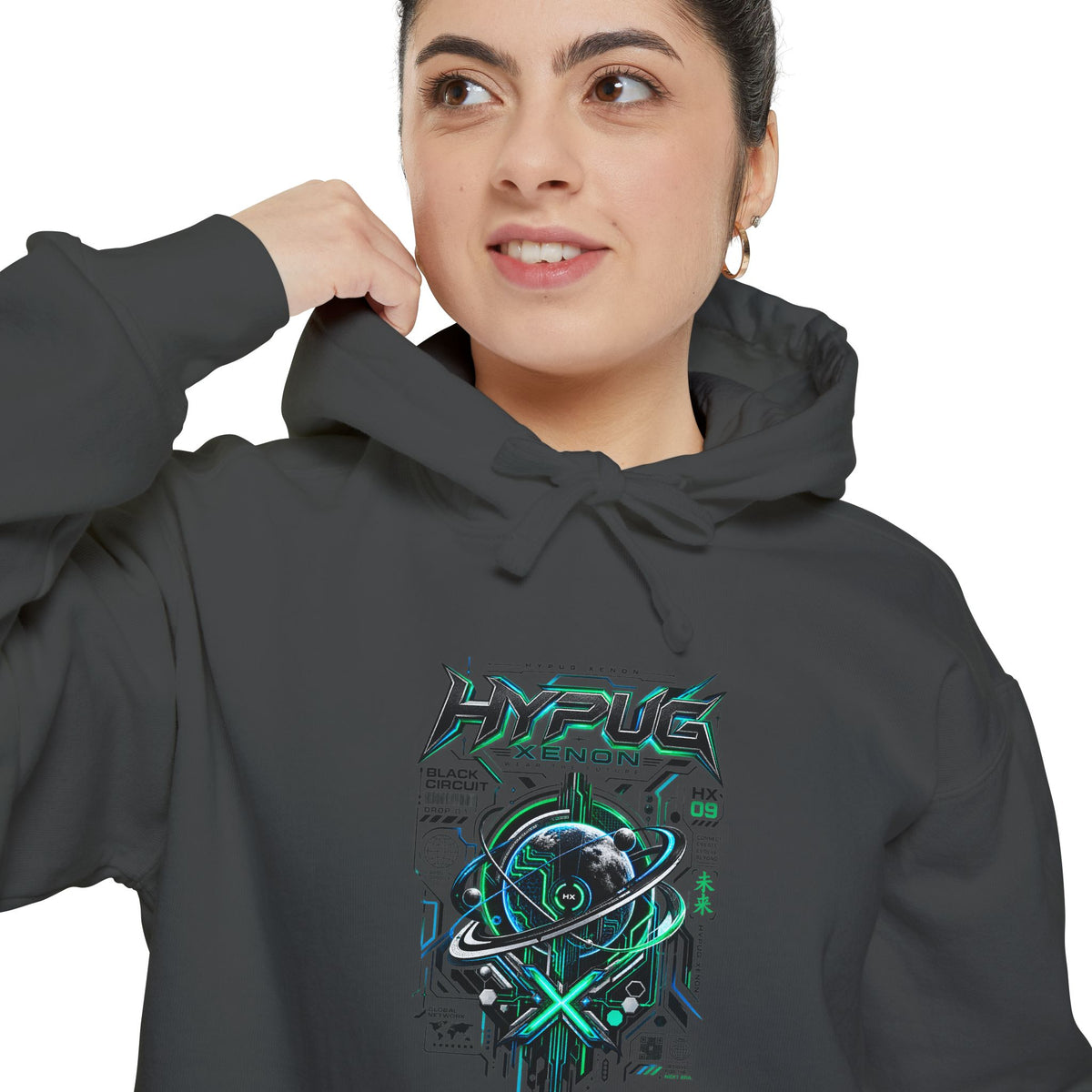 HYPUG XENON BLACK CIRCUIT Hoodie — DROP 01