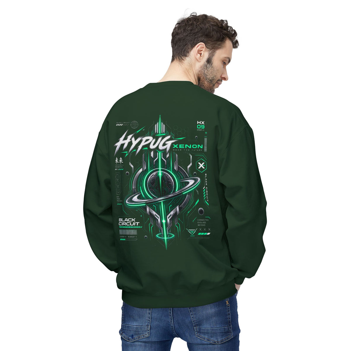 HYPUG XENON BLACK CIRCUIT Sweatshirt — DROP 01