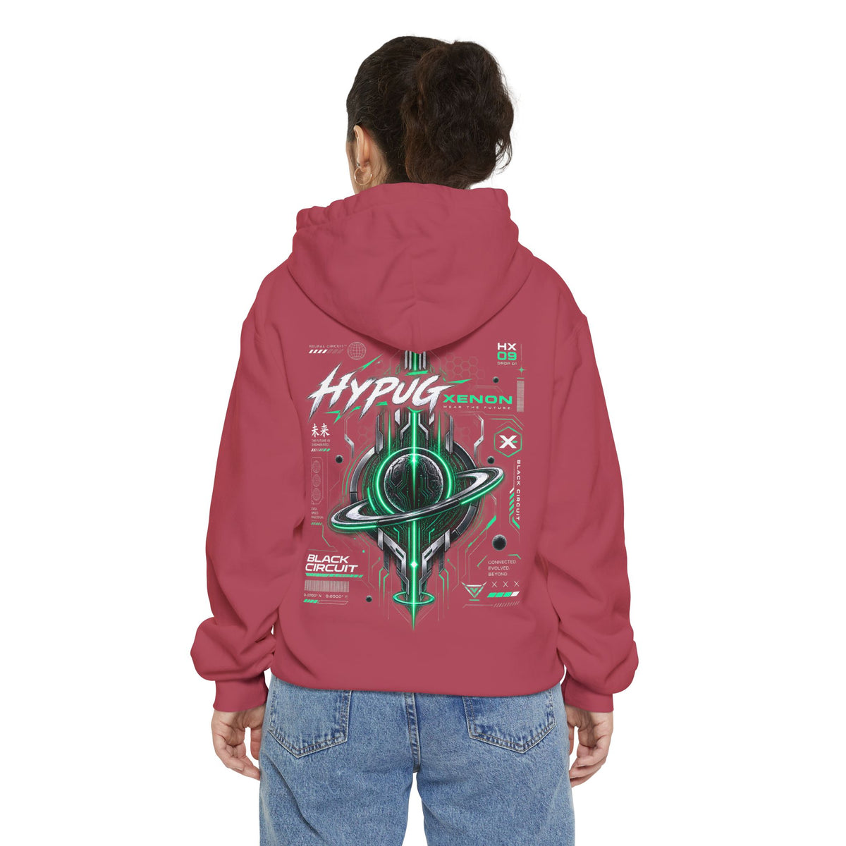 HYPUG XENON BLACK CIRCUIT Hoodie — DROP 01