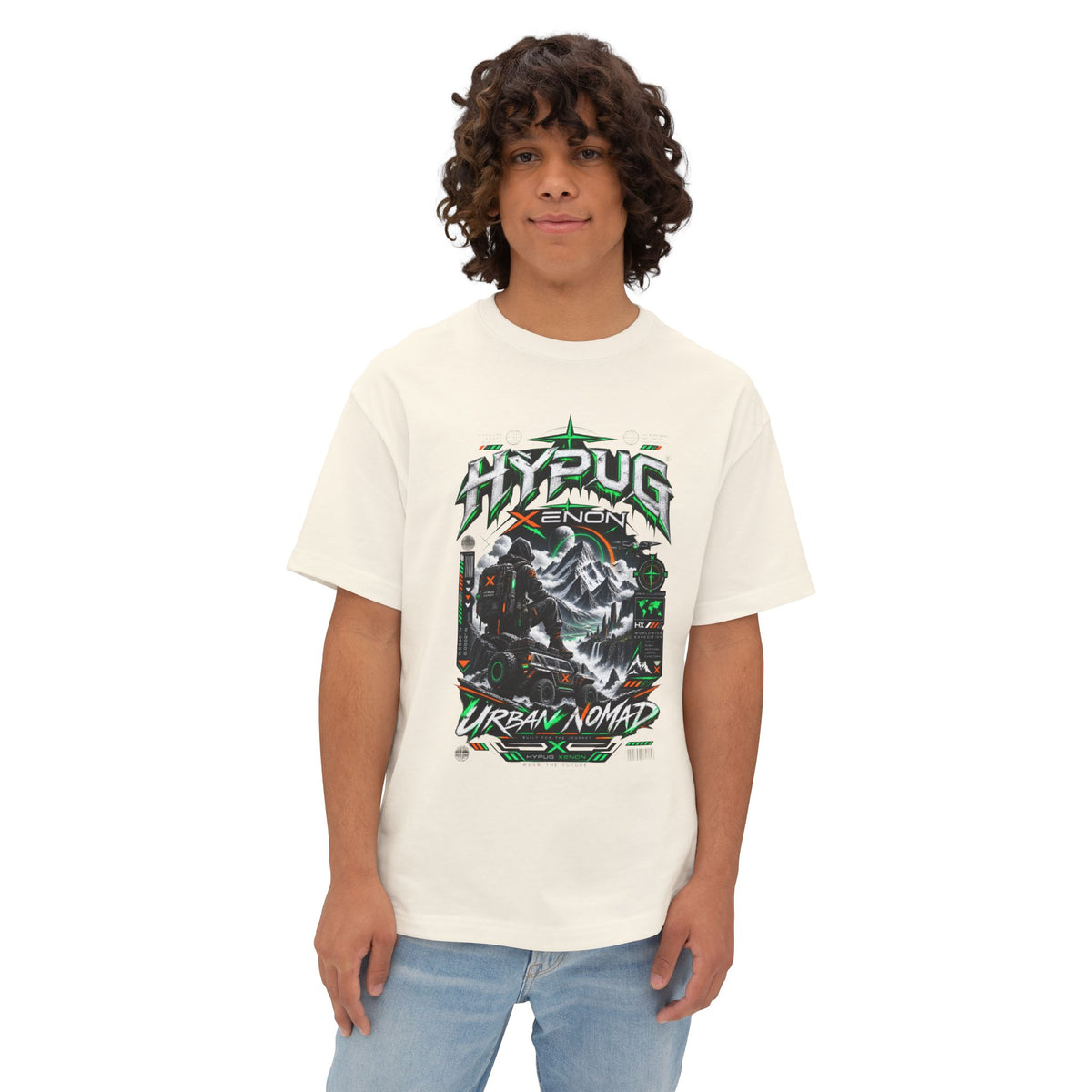 Urban Nomad Graphic Tee — HYPUG Xenon Mountain Explorer Design