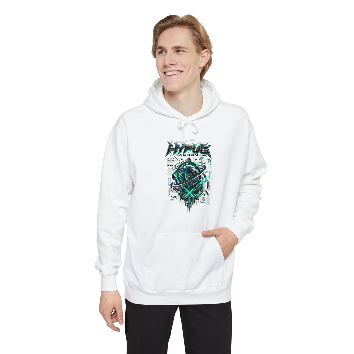 HYPUG XENON BLACK CIRCUIT Hoodie — DROP 01