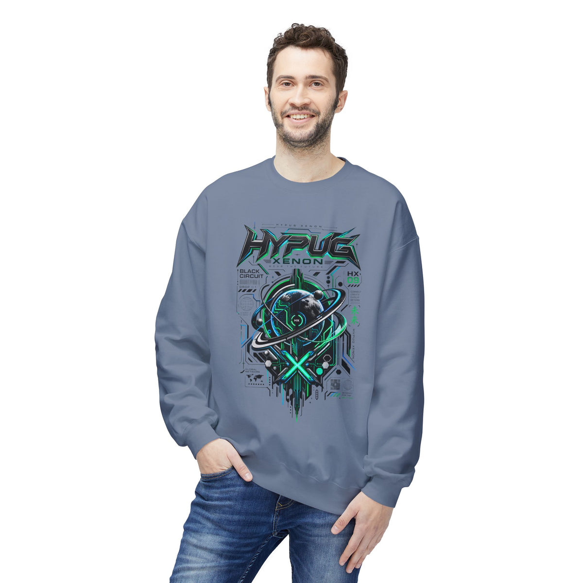 HYPUG XENON BLACK CIRCUIT Sweatshirt — DROP 01