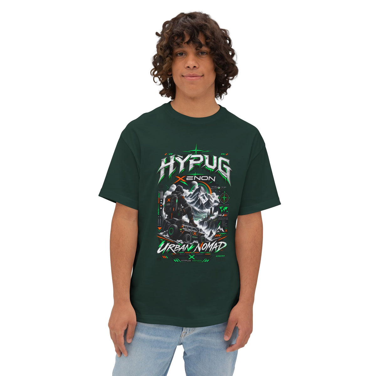 Urban Nomad Graphic Tee — HYPUG Xenon Mountain Explorer Design