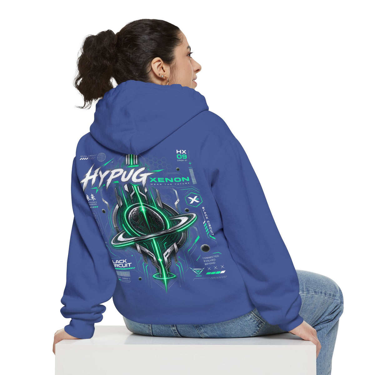 HYPUG XENON BLACK CIRCUIT Hoodie — DROP 01