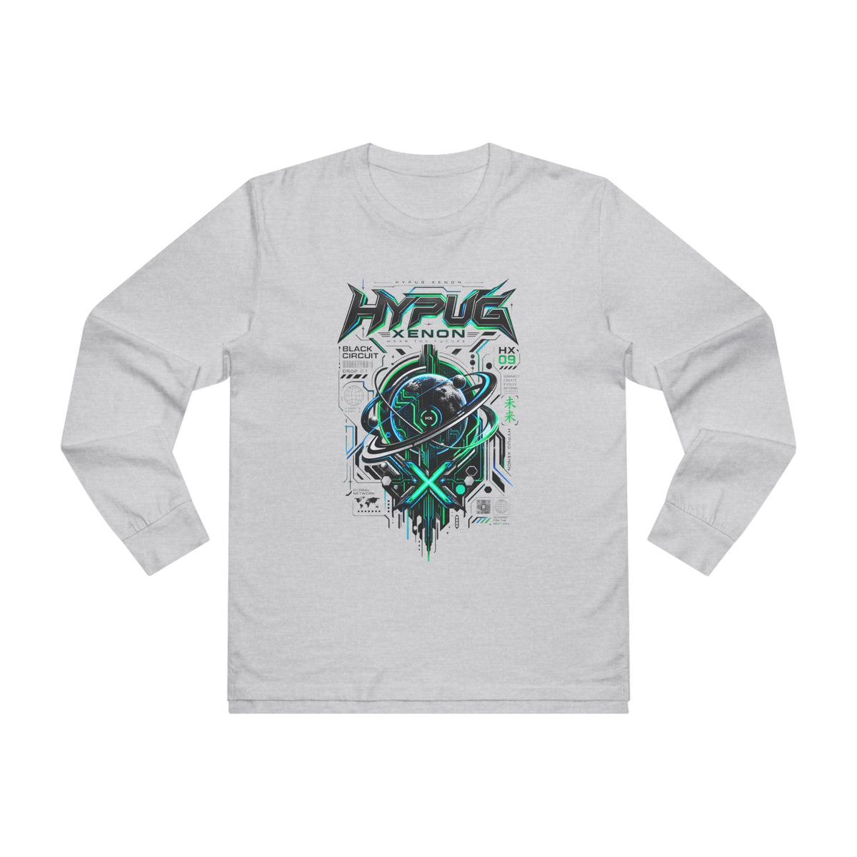 HYPUG XENON BLACK CIRCUIT Long-Sleeve Shirt — DROP 01